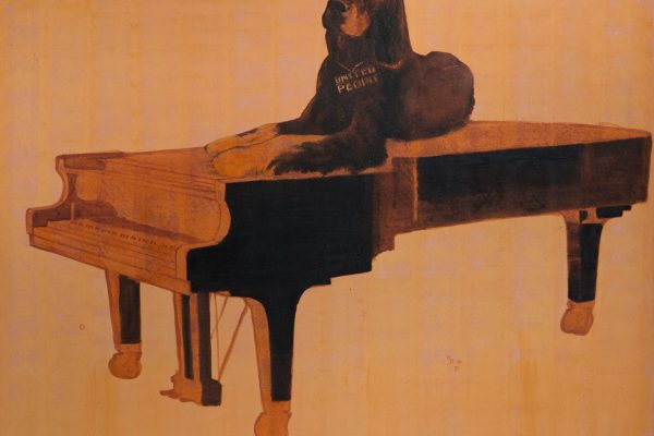 Hope -On the Piano, o.c., 200x200cm, 78_ x 78_,